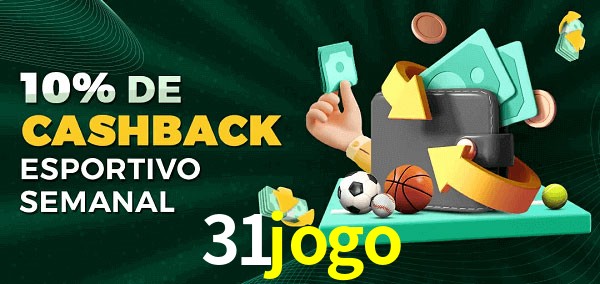 10% de bônus de cashback na 31jogo